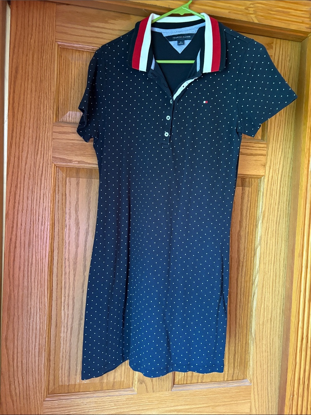 Tommy Hilfiger Navy Polo Dress with Red & White Trim